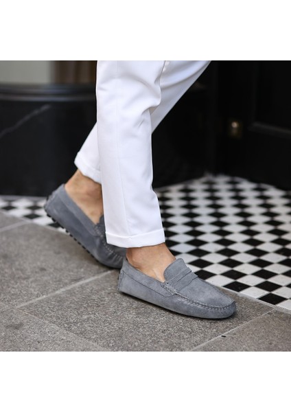 - Gri Süet Deri Erkek Ayakkabı modelleri