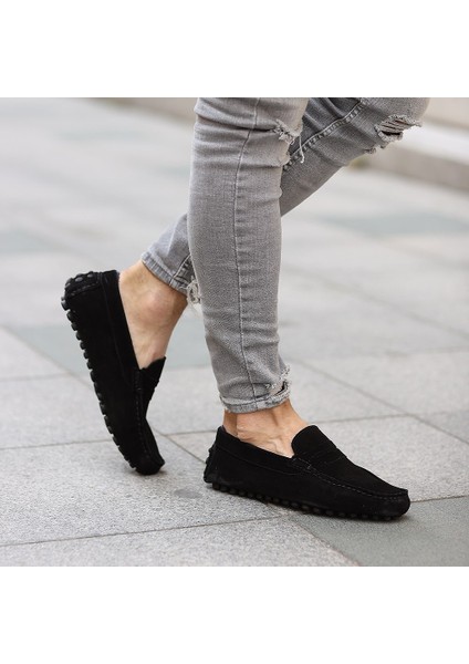 - Siyah Süet Deri Erkek Ayakkabı
