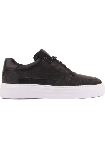 - Siyah Süet, Deri Erkek Sneaker
