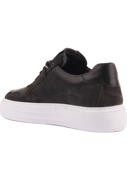 - Siyah Süet, Deri Erkek Sneaker