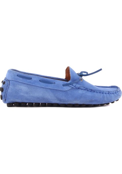 - Mavi Süet Erkek Loafer