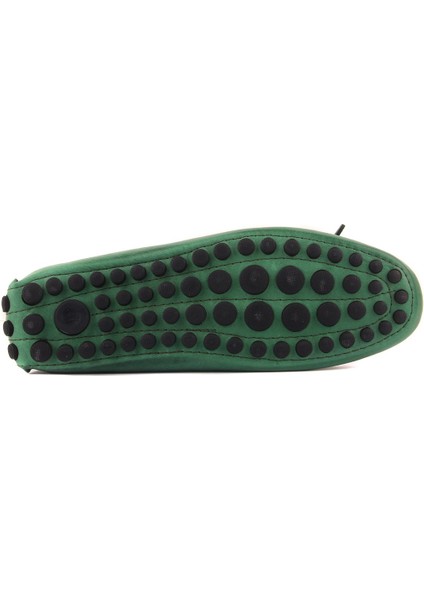- Yeşil Deri Erkek Loafer