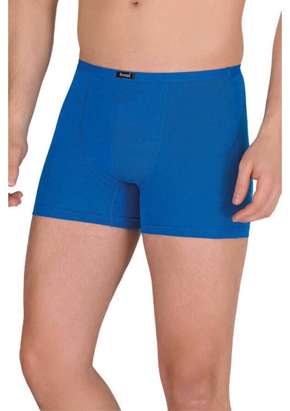 3 Adet Erkek 440688 Düz Modal Boxer Saks Mavi
