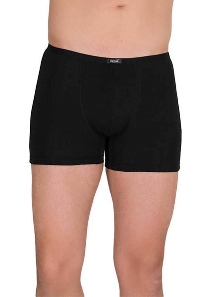 3 Adet Erkek 440688 Düz Modal Boxer Siyah