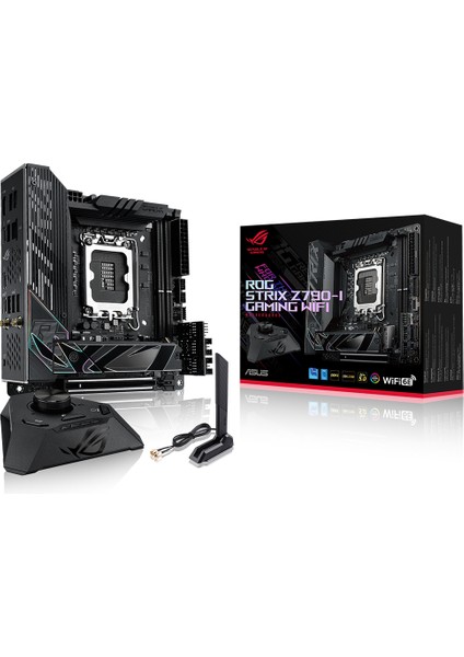 Rog Strıx Z790-I Gamıng Wıfı Intel Z790 Lga1700 Ddr5 7200 2Xusb4(Thunderbolt) Hdmı 2X M2 Usb3.2 Wifi 6E + Bt Aura Rgb 2.5Gbit Lan Mini Itx(Rog Strıx Z790-I Gamıng Wıfı) Anakart