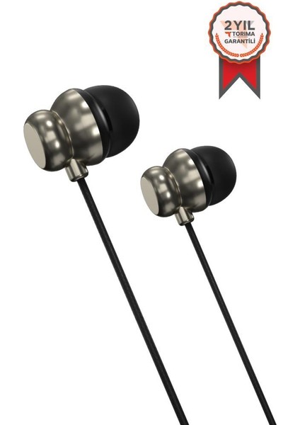 Jc-08 Stereo Earphone Kablolu Kulaklık Extra Bass Siyah
