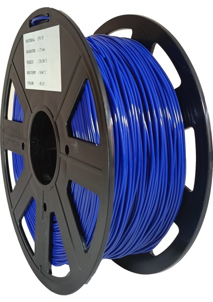 Tpu (Flex) Esnek Filament - 1.75 mm Mavi