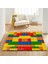 _Decor Dijital Baskı Dokuma Taban Halı, Eğlence Halısı, Renkli LEGO Desenli Yer Halısı 2