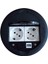 Masa Üstü Priz Kutusu Gömme Tip Siyah + 2 Ad. Priz + 1 Ad. USB Geçiş 1