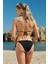 Ipli Üçgen Bikini Takım Siyah Desenli 207372 2