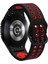 Galaxy Watch 5 ile Uyumlu 44MM Iki Kancalı Metal Tokalı Çift Renk Spor Silikon Kordon Pembe-Beyaz 2