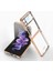 Samsung Galaxy Z Flip 4 Kılıf Renkli Sert Koruma Gold 1