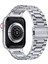 Apple Watch Lüks Metal 42/42/44/45/49 mm Paslanmaz Çelik Ayarlanabilir Pimli Kordon 2