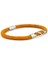 Hardal Sarı Örgü Ip Metal Çentik Mıknatıslı Erkek Bileklik M027K 2