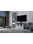 Duvar Dolaplı Iki Kapaklı Iki Çekmeceli Tv Ünitesi Beyaz 227 cm TV-1252-Ç 2