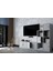 Yedi Kapaklı Kitaplıklı Tv Ünitesi Beyaz 197 cm Çıtasız TV-1298-Ç 3