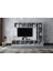 Duvar Raflı Kitaplıklı Tv Ünitesi Beyaz 228 cm TV-1306 1