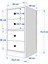 Dört Çekmeceli Beyaz Komodin Çıtasız KMD-1039-Ç 4