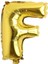 F Harfi Gold Folyo Balon 40ınc 100CM Harf Balon 1