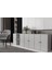 Altı Kapaklı Raflı Beyaz Konsol Çıtasız KNS-1197-Ç 2