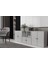 Altı Kapaklı Raflı Beyaz Konsol Çıtasız KNS-1213-Ç 2