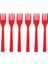 Kırmızı 25'li Plastik Çatal Kırmızı Plastik Çatal 1