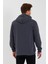 Antrasit Kanguru Cepli Kapüşonlu Içi Pamuklu Erkek Sweatshirt 5