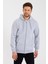 Metalıc Gri Kanguru Cepli Kapüşonlu Fermuarlı Içi Pamuklu Erkek Sweatshirt 2