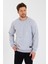 Bisiklet Yaka Etiket Detayı Içi Pamuklu Erkek Sweatshirt 2