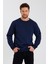 Bisiklet Yaka Etiket Detayı Içi Pamuklu Erkek Sweatshirt 2