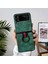 Samsung Galaxy Z Flip 4 İçin Fas Doku Pu Pu Şok Geçirmez Telefon Kılıfı - Yeşil (Yurt Dışından) 3