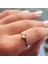 Altın Yüzük - 0.35 Karat Signity Swarovski Taşlı Güverseli Tektaş 14 Ayar Altın Yüzük 2