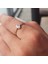Altın Yüzük - 0.35 Karat Signity Swarovski Taşlı Güverseli Tektaş 14 Ayar Altın Yüzük 4
