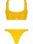 Love Taş Baskılı Sarı Atlet Bikini Takımı 2