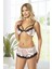 Saten Dantel Detaylı Bride Şortlu Sabahlıklı 3lü Takım 3606 2