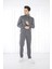 Escetic Erkek Spor Slimfit, Dik Yaka, 4 Cepli, 4 Mevsim G3 Melanj Eşofman Takımı - 6793 5