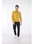 Escetic Erkek Spor Slimfit, Dik Yaka, 4 Cepli, 4 Mevsim Hardal Eşofman Takımı - 6793 2