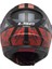 Rapıd Xtreet Mat Siyah-Kırmızı Kask 4