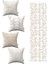 Krem Beyaz Bohem Iskandinav Geometrik Desenli 4lü Kırlent Kılıfı 1 Runner Seti 4KMBS291-RS 1