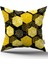 Çift Taraflı Sarı Siyah Petek Papatya Desenli Dijital Baskılı Kırlent Kılıfı CGH1192 1