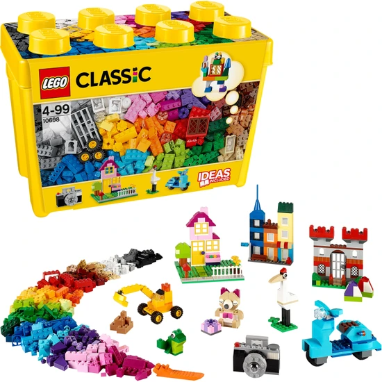LEGO Classic Büyük Boy Yaratıcı Parçalar Yapım Kutusu 10698 - 4 Yaş ve Üzeri Çocuklar İçin Yaratıcı Oyuncak Yapım Seti (790 Parça)