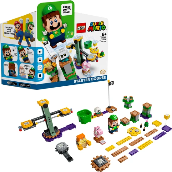 LEGO® Super Mario# Luigi ile Maceraya Başlangıç Seti 71387 - 6 Yaş ve Üzeri Çocuklar İçin Koleksiyonluk Yaratıcı Yapım Seti (280 Parça)