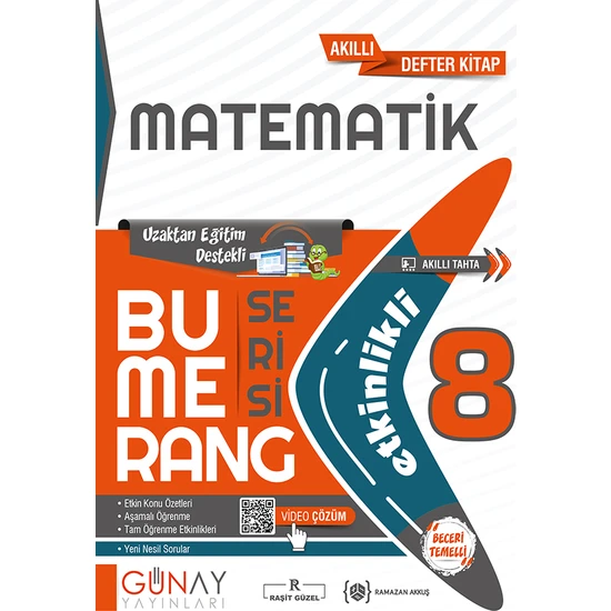 Günay Yayınları Gün&Ay Yayınları 8. Sınıf Bumerang Etkinlikli Kitap Matematik