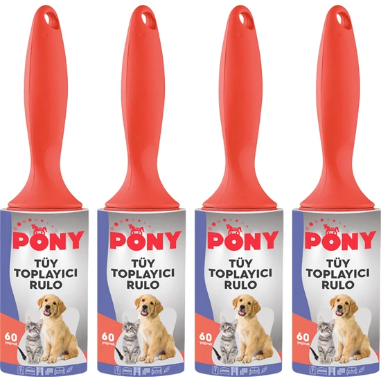 Pony Tüy Toplayıcı Rulo 4 Lü Set Kedi Köpek