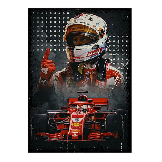 Ekart Sebastian Vettel Formula 1 Hediyelik Mdf Tablo