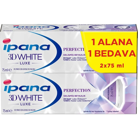 Ipana 3d White Luxe Beyazlatıcı Etkili Diş Macunu 2x75 Ml