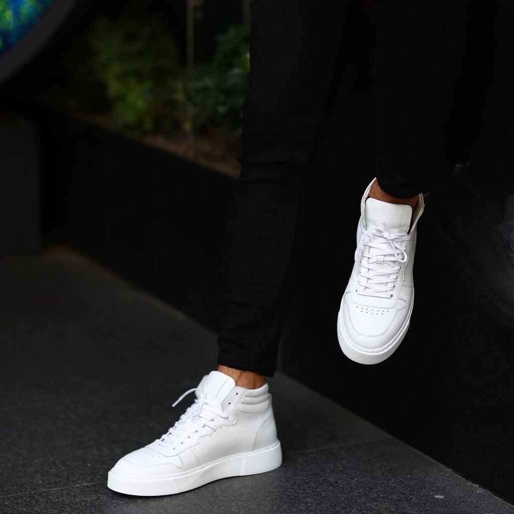 Sail Laker's - Beyaz Deri Bağcıklı Unisex Bot 102-8015-HE1065 görsel 3