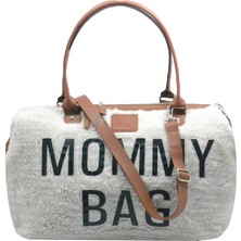 My Pioggia Babysi Mommy  Bag  Exclusive  Ekru Kuzu Peluş 3 Lü Set   Baby Anne Bebek Bakım ve Kadın Çantası