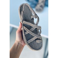 Mida Shoes YRPH01 Vizon Halat Sandalet