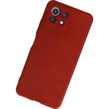 Newface Xiaomi Mi 11 Lite Kılıf Premium Rubber Silikon - Kırmızı